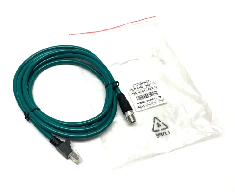 New | in-Stock Cognex In-Sight Ethernet Cable RJ45 to M12 X-Coded Connector Accessories Michigan US | Maverick Industrial Sales #1397788