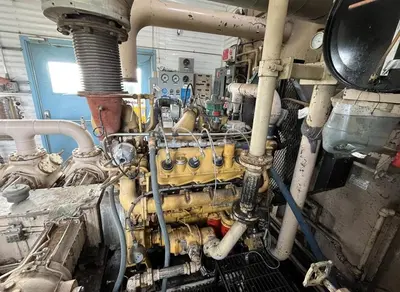 CAT  Gas Compressor Package Model G3408TA S/N 6NB01289 Ariel Model JGA-4-3 Stage S/N F-14205 Size 8 7/8 x 8 7/8 x 6.5 x 4.125 x 3” Stroke