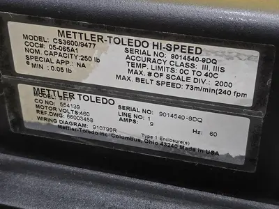 Used METTLER TOLEDO _UNKNOWN_ Checkweighers (Misc) Wisconsin US | Packer City Sales #1297954