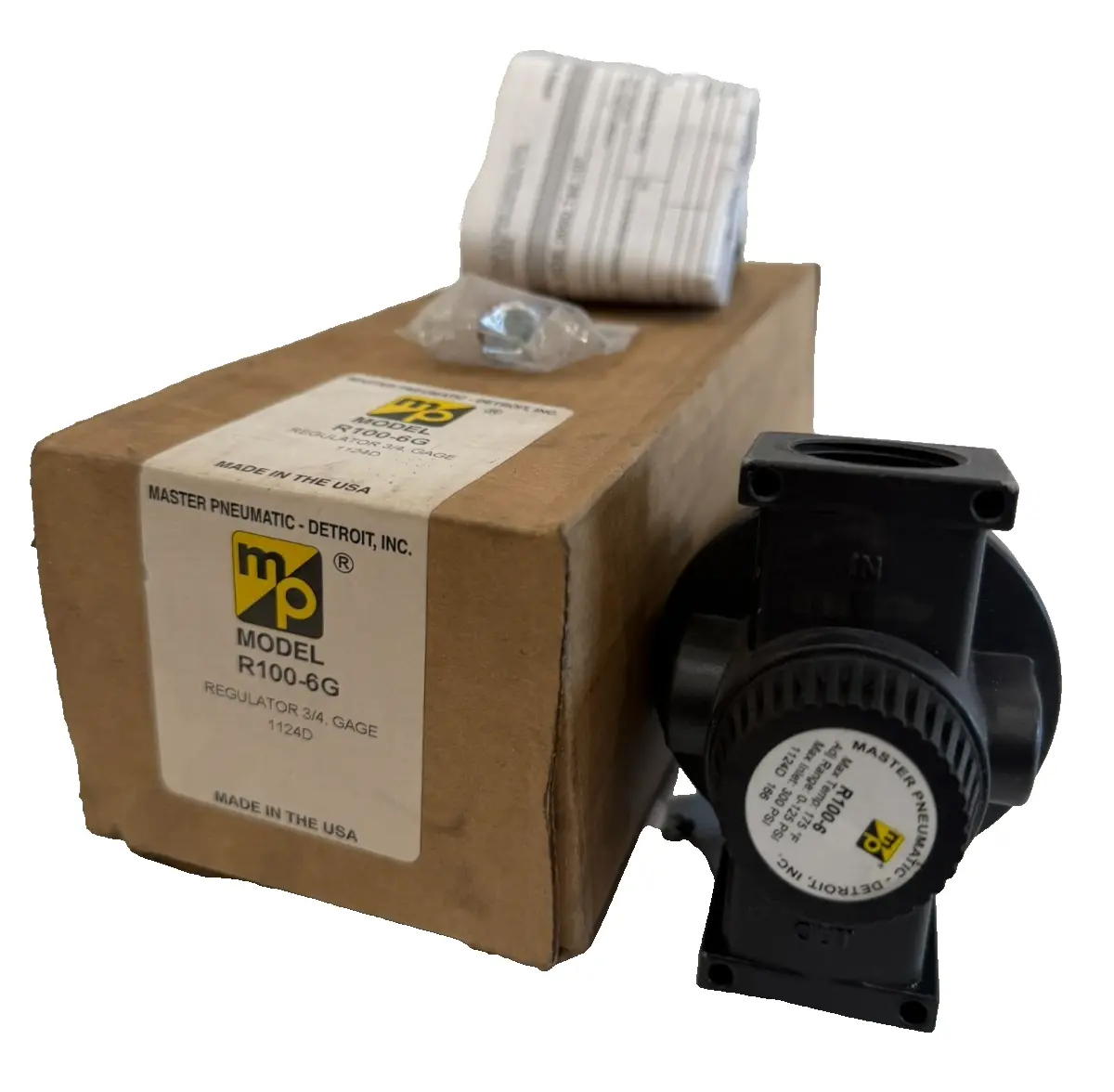 NEW MASTER PNEUMATIC R100-6G REGULATOR 3/4" GAGE R1006G
