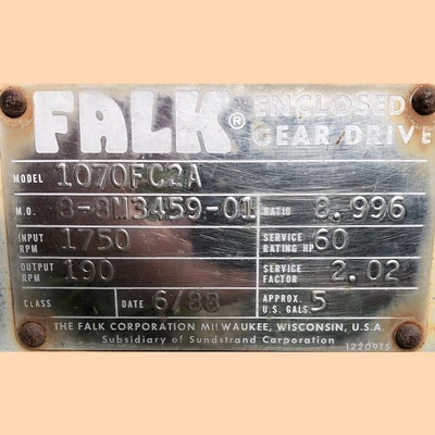 Falk 8.996 - 1 Inline Gear Reducer