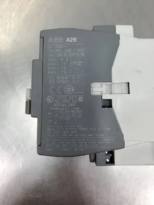 ABB A26-30-10 AC Contactor, 1000V, 45A, 3P, 25HP. 4D-03
