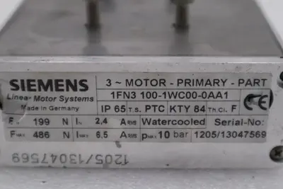 SIEMENS 1FN3 100-1WC00-0AA1 MOTOR STOCK K-2989-A