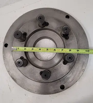 USED BUCK CHUCK D1-8 LATHE CHUCK MOUNT – 12IN DIAMETER