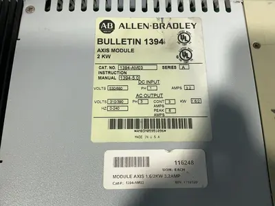 Used ALLENBRADLEY 1394AM03 Servo Controller Parts Ohio US | HGR 24 #1508066