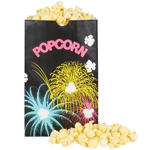 Bagcraft Papercon 300449 5 1/2" x 3 1/4" x 8 5/8" 85 oz. Funburst Design Popcorn