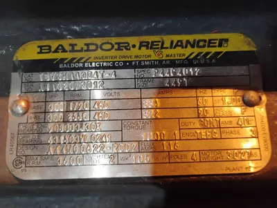 BALDOR RELIANCE 1DVSH44304T-4 Motors | ESS Industrial Equipment Sales (4)