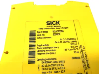 New | in-Stock Sick Safety Relay, Category 4, SIL 3 (IEC 61508) Relays & Switches Michigan US | Maverick Industrial Sales #1402124