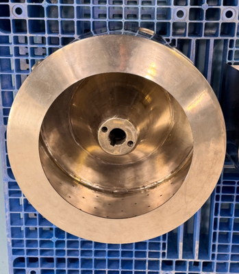 Tolhurst 30 x 18 perforate basket centrifuge, 316SS.