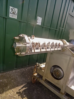 BCH JKTD Horizontal Auger Screw Extruder 120 mm dia x 2000 mm long