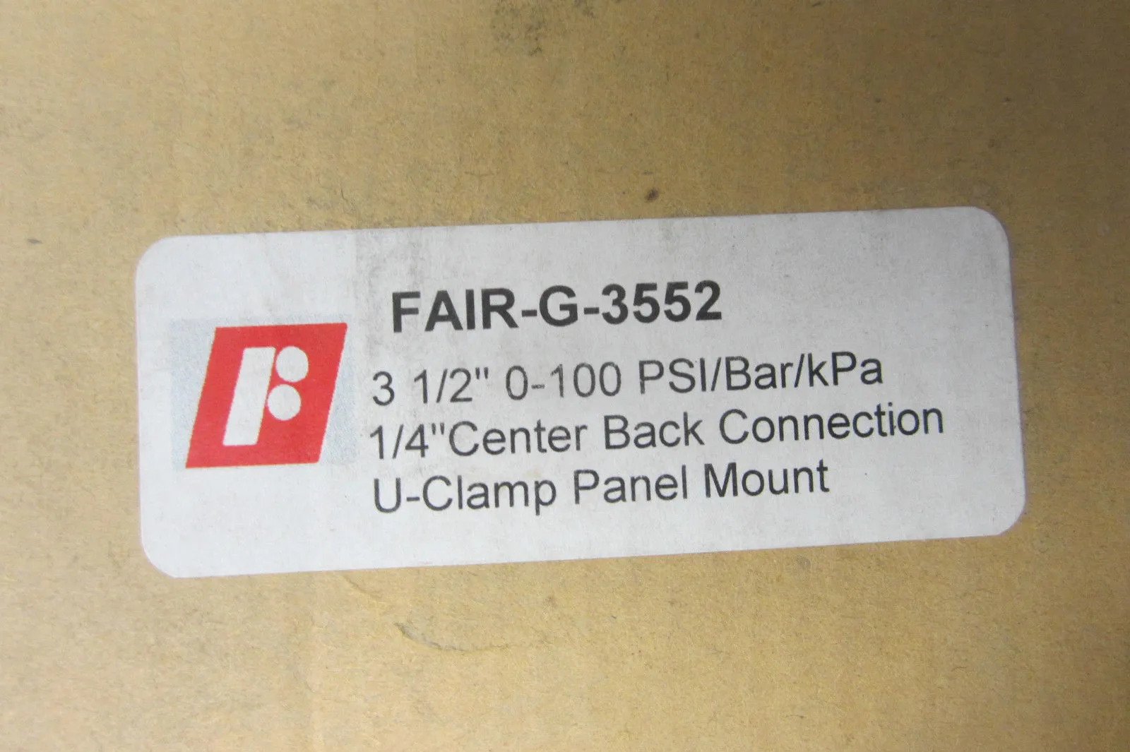 NEW FAIRCHILD FAIR-G-3552 PRESSURE GAUGE FAIRG3552