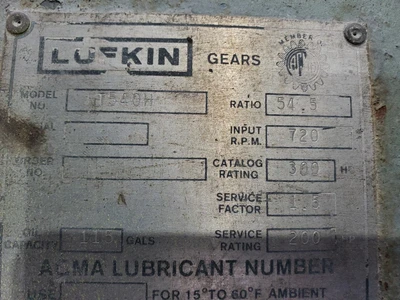 Lufkin T540H 54.5:1 Gearbox Reducer