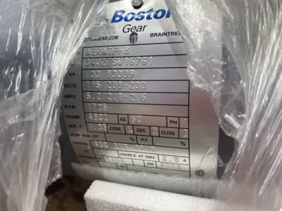 New | in-Stock Boston Gear Electric Motor 1-Phase 0.33 HP 1725rpm 48CZ Frame A.C. Motors Michigan US | Maverick Industrial Sales #1398372