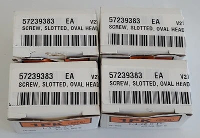 *NEW IN BOXES* LOT OF 100 18-8SS Sltd Oval Mach Sc 1/4-20x1" + Warranty!