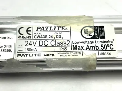 Used Patlite CWA3S-24-CD Light Source Equipment Michigan US | Maverick Industrial Sales #1401472