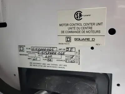 USED SQUARE D MODEL 6