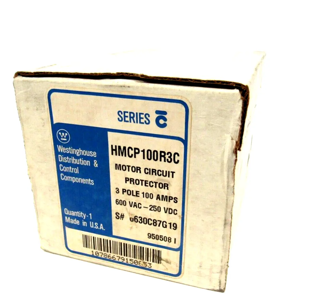 NEW WESTINGHOUSE HMCP100R3C CIRCUIT BREAKER 3 POLE 100A