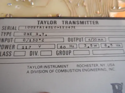 USED TAYLOR INSTRUMENTS 125S1600CN01 TRANSMITTER BOARD 1002TA1481012847E