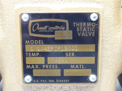 Amot Controls 1 1/4EFCF12001 Thermo-Static Valve 1-1/4" Used