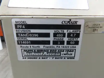 Conair PF4 PowerFill Vacuum Conveying System Portable Stand 480V 2.5Hp Blower