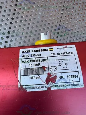 USED AXEL LARSSON AL77 230-SR ACTUATOR W/ AXEL LARSSON AL 42 DN 065 BUTTERFLY VALVE
