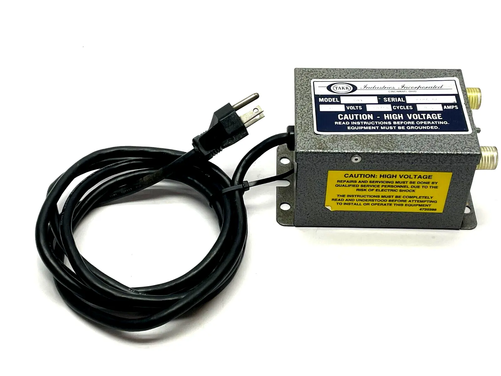 Used TAKK Industries Model 200 Power Supply - High Voltage Michigan US | Maverick Industrial Sales #1460862
