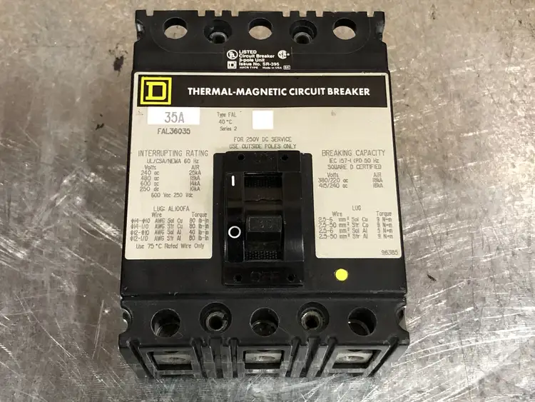 Used SQUARE D FAL36035 Switchgears British Columbia CA | Lenmark #244398