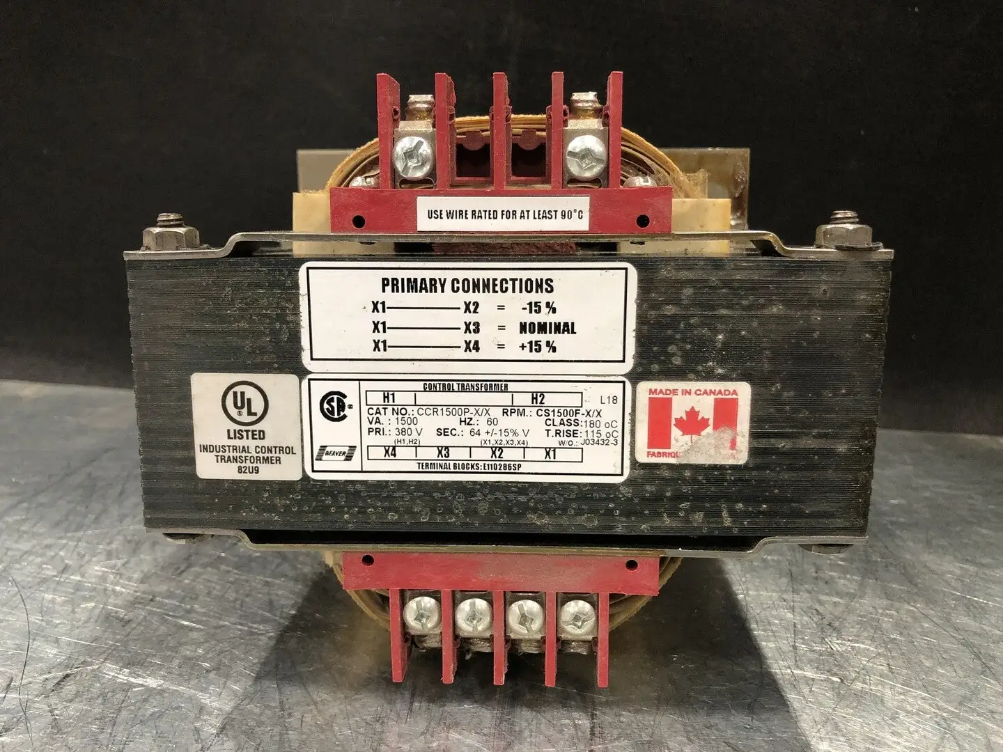 Used REX POWER MAGNETICS CCR1500P-X/X Transformers British Columbia CA | Lenmark #264892