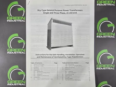 NEW 75 KVA STEP-UP Dry Transformer 208 Delta to 480Y/277 GE/ABB 9T10A1344