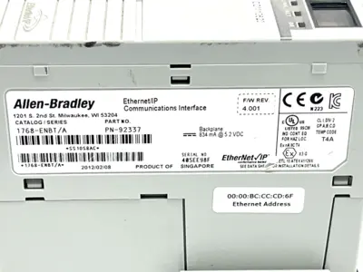 USED ALLEN-BRADLEY SER. A COMPACTLOGIX L4X ETHERNET/IP MODULE