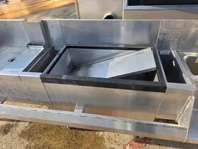 Used Perlick Used 108" Perlick Back Bar Undercounter sink - SB2 - SS369 Underbar Equipment Illinois US | Falcon Restaurant Supply #1373782
