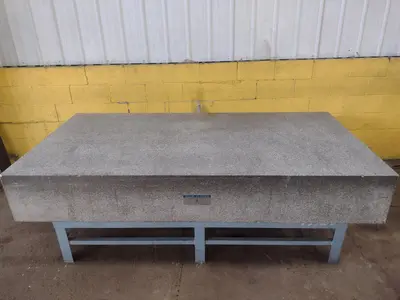 8' X 4' X 14" ROCK OF AGES PRECISION LAYOUT INSPECTION GRANITE TABLE: STOCK #23802