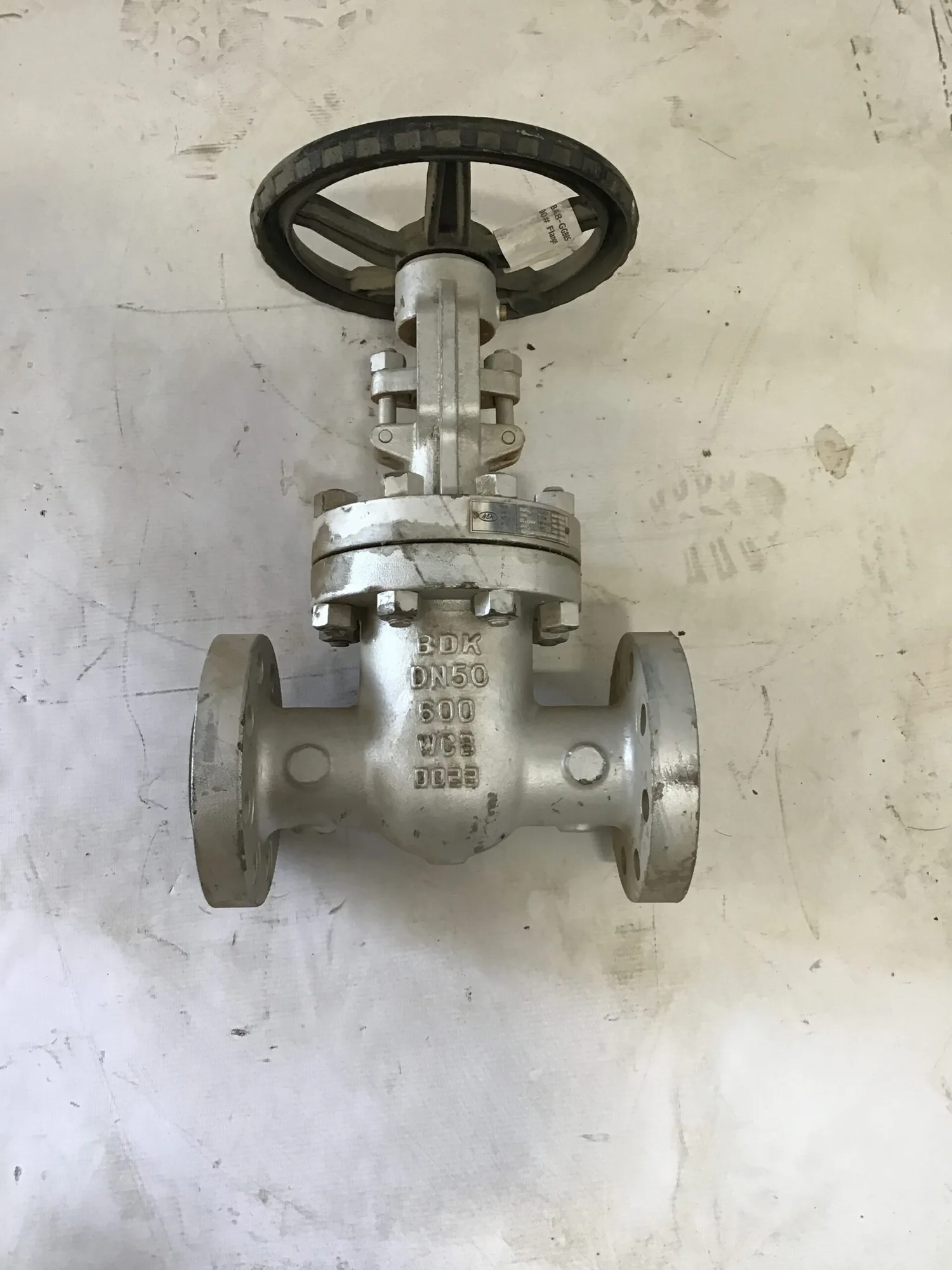 NEW BDK CAST IRON FLANGED GATE VALVE DN50, 600, WCB, 0023