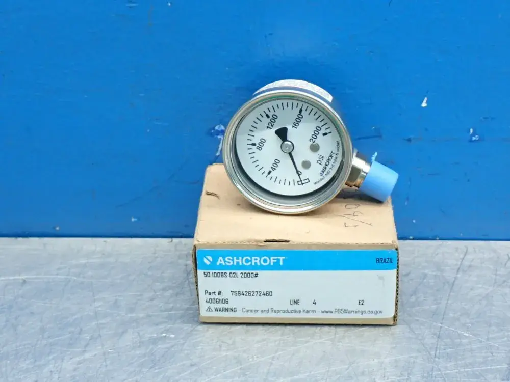 New | in-Stock ASHCROFT 50 1008S 02L 2000# Universal Pressure Meters Ohio US | HGR 24 #904502