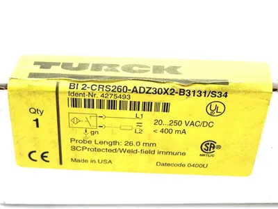 NEW SEALED TURCK BI2-CRS260-ADZ30X2-B3131/S34 INDUCTIVE SENSOR 4275493
