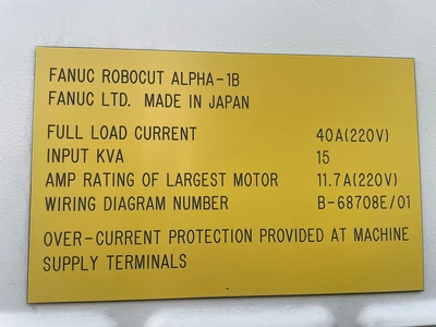 USED FANUC ROBOCUT ALPHA-1B