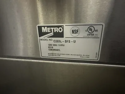 174-0148 Metro C593-SFS-U Insulated Mobile Hot Food Warmer Cabinet