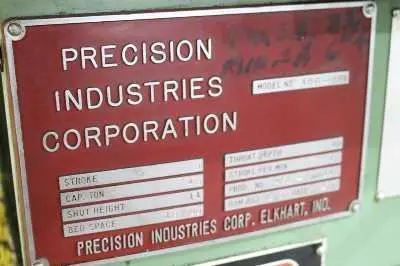 Used PRECISION INDUSTRIES _UNKNOWN_ O.B.I. Presses Ohio US | Yoder Brothers machinery #91323