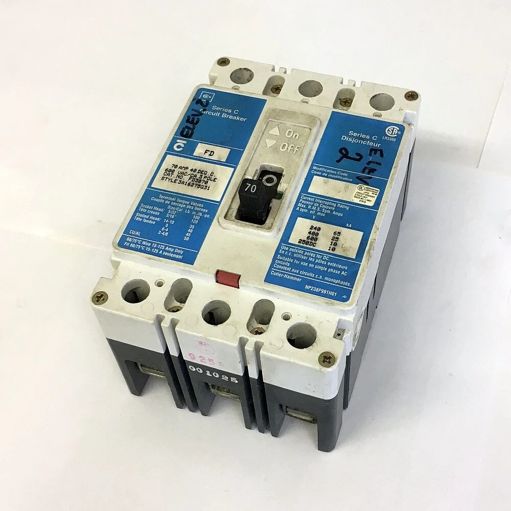Cutler Hammer 3 Pole 70 Amp FD Breaker