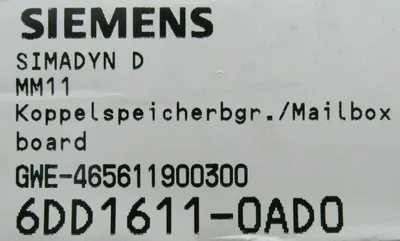 NEW SEALED SIEMENS 6DD1611-0AD0 MEMORY MODULE MM11 6DD16110AD0