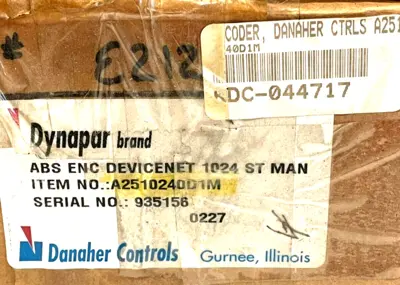 NEW DYNAPAR A2510240D1M ENCODER