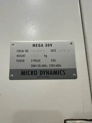 2018 MICRO DYNAMICS MEGA 30V Vertical Machining Centers | Machine Tool Emporium (12)