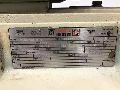 USED BROOK CROMPTON W-DF200LN-N