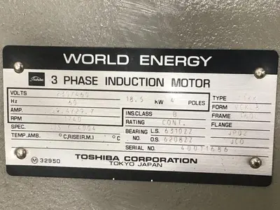 USED TOSHIBA JIS C 4004 25 HP