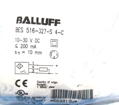 NEW BALLUFF BES 516-327-S4-C SENSOR BES516327S4C