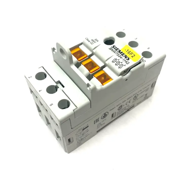Used SIEMENS 3-POLE FUSE HOLDER CLASS CC 600V 30A Fuse Accessories | Maverick Industrial Sales #1108015