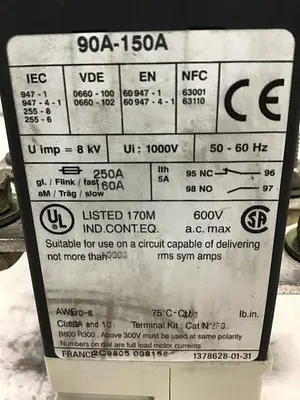 USED TELEMECANIQUE LR9F5369