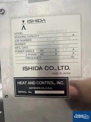 USED Ishida ISHIDA Checkweigher, Model DACS-Z-006M-SB/SS-I