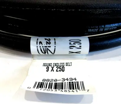 NEW GATES 9X250 RE BELT 9/16"X 250" ROUND ENDLESS BELT 8820-3494 9X250REBELT
