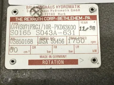 USED BRUENINGHAUS HYDRAULIK AA4VS071FRG1